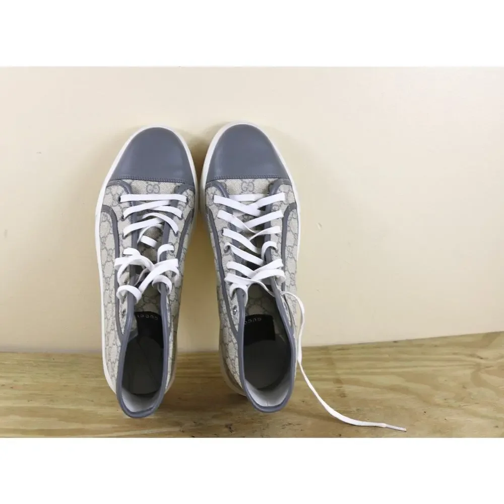 Gucci Sneakers 10 G 10.5 California GG Supreme Gray Leather Canvas